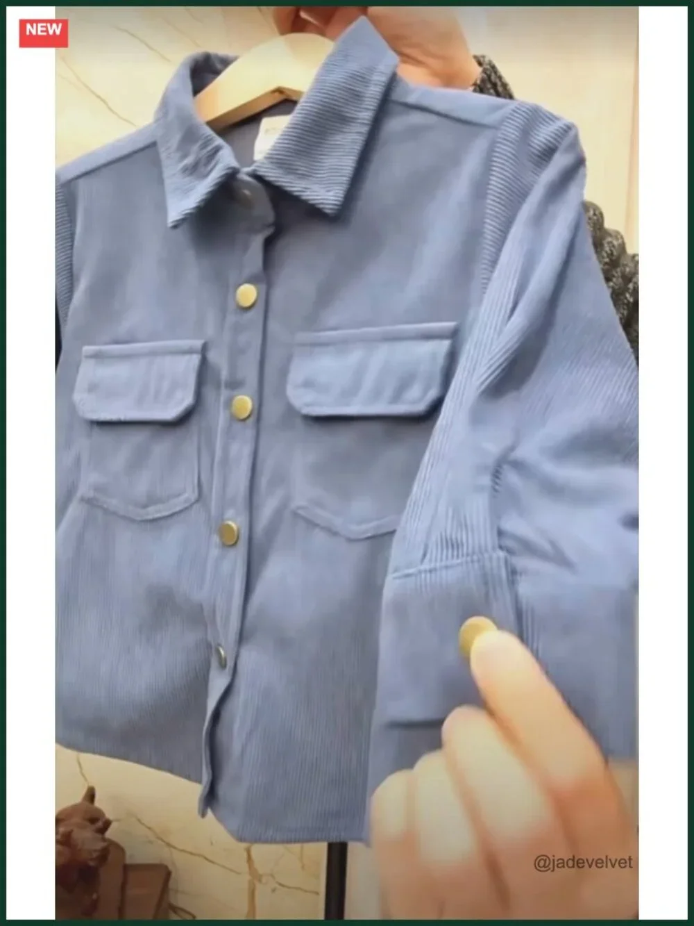 Toddler Boys Corduroy Button Down Long Sleeve Shacket with Pockets